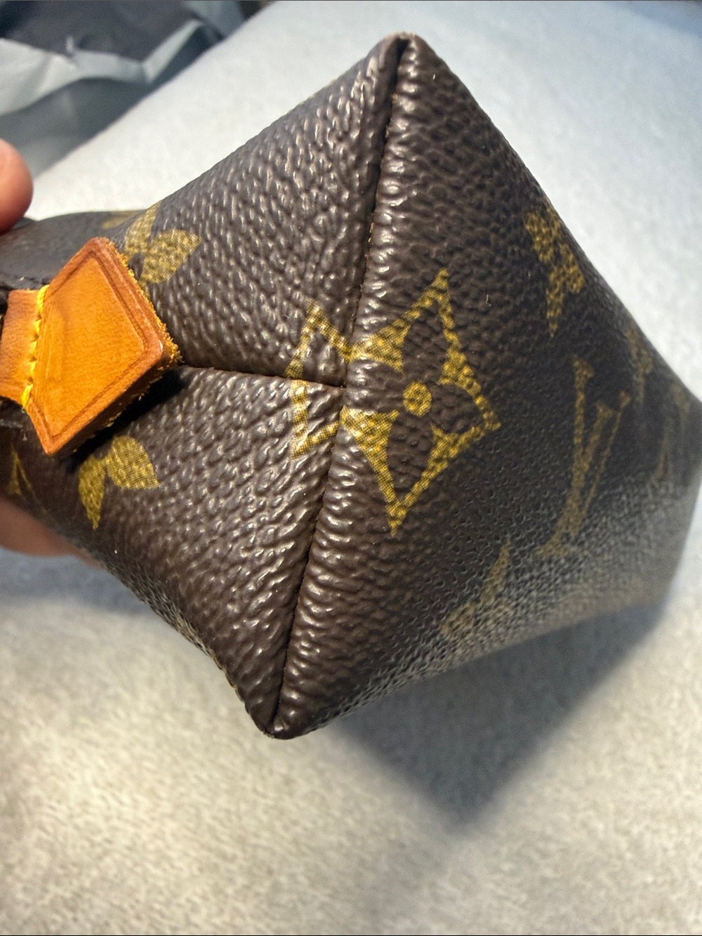 Louis Vuitton Brown and Gold Monogram Cosmetic Pouch - Picture 10 of 11